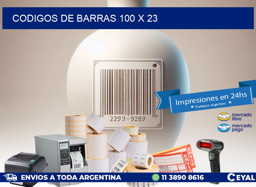 codigos de barras 100 x 23