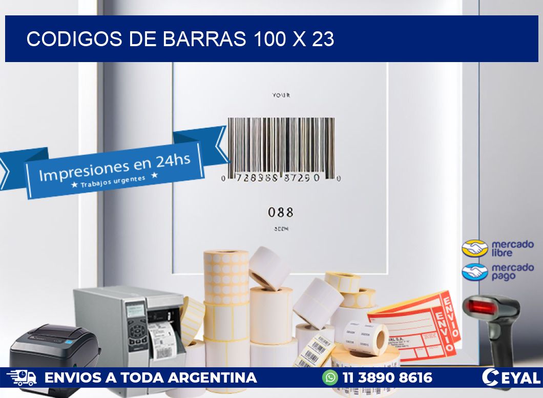 codigos de barras 100 x 23