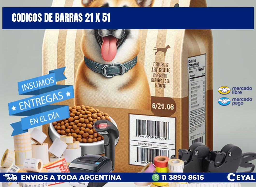 codigos de barras 21 x 51