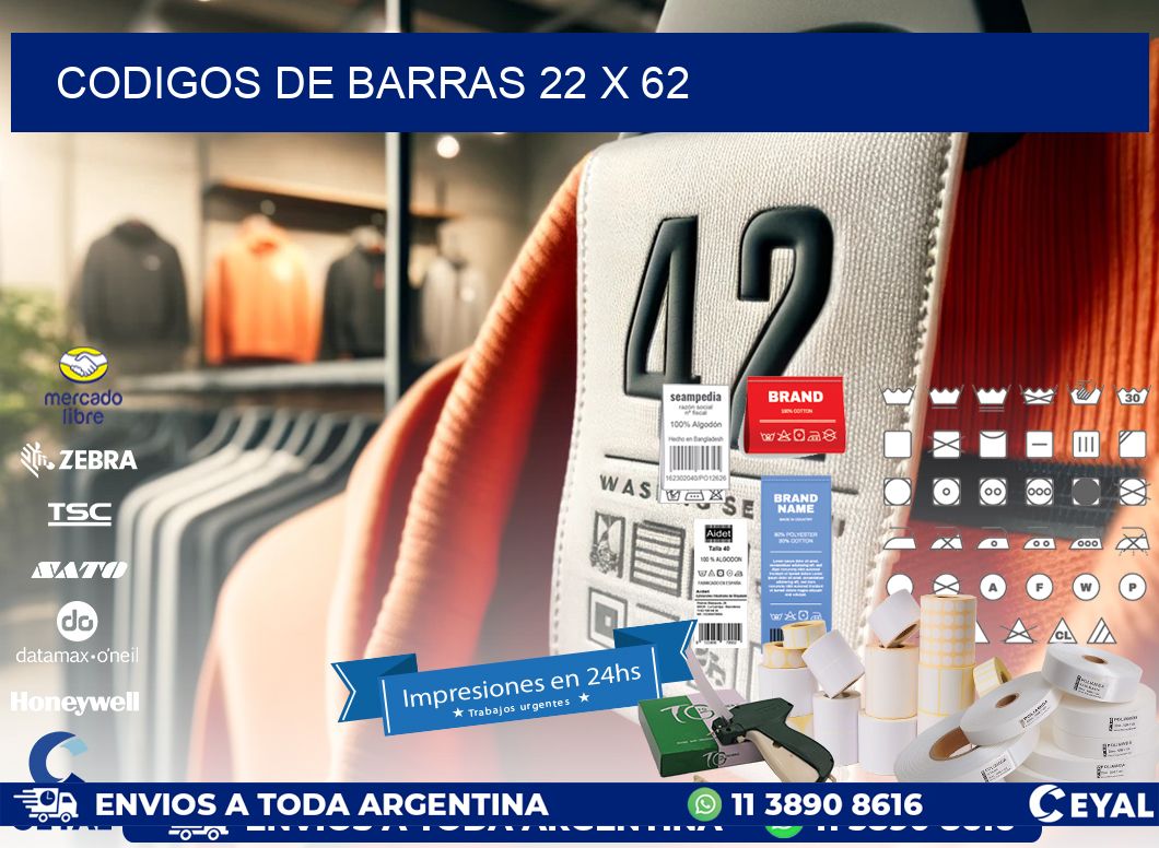 codigos de barras 22 x 62