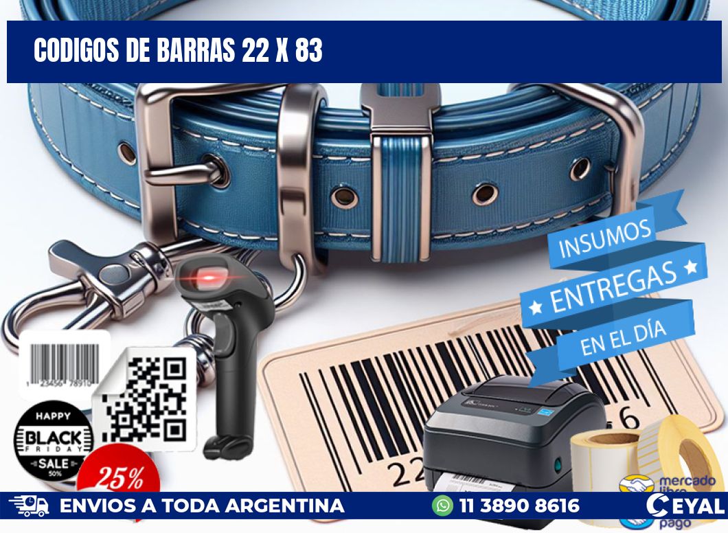 codigos de barras 22 x 83