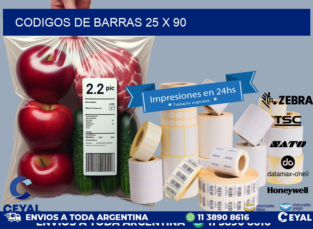 codigos de barras 25 x 90