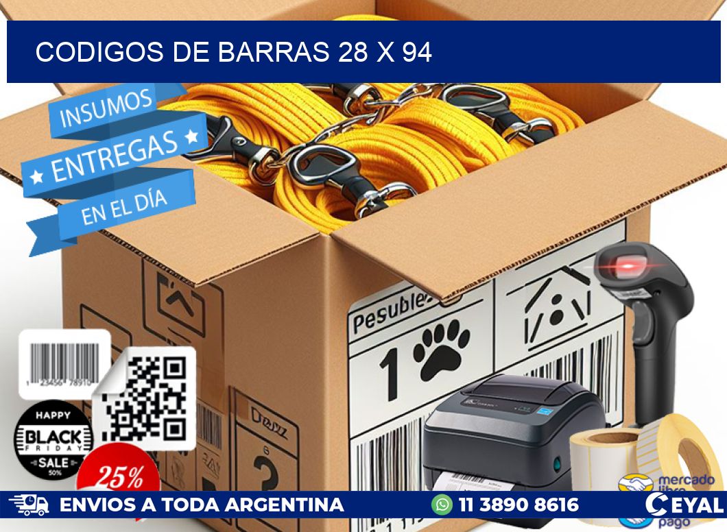 codigos de barras 28 x 94