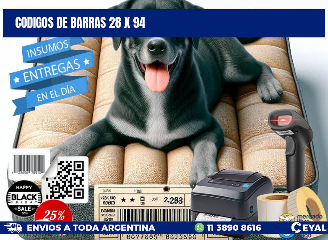 codigos de barras 28 x 94
