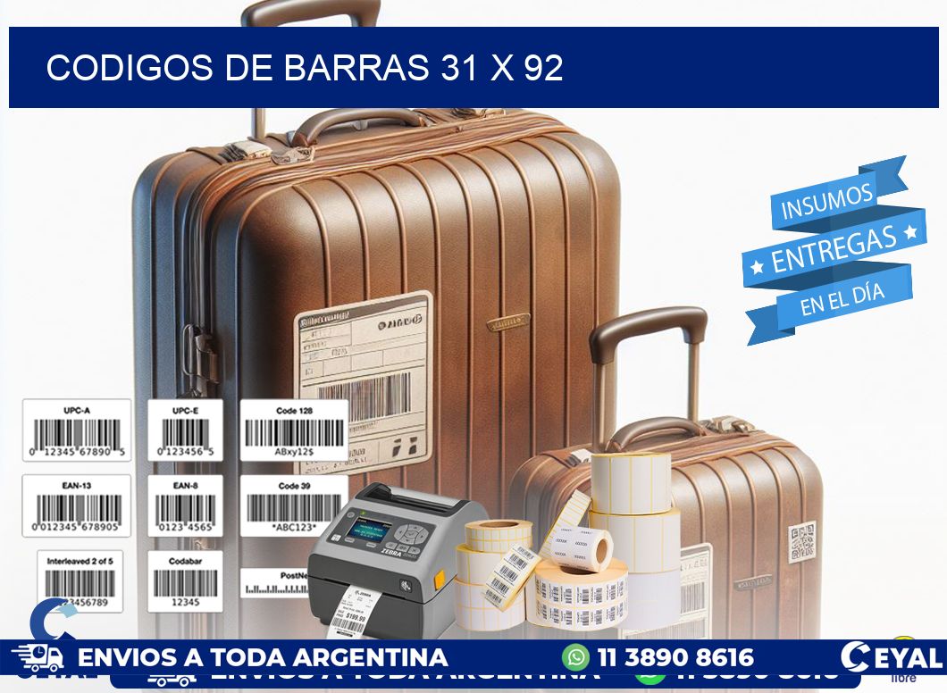 codigos de barras 31 x 92