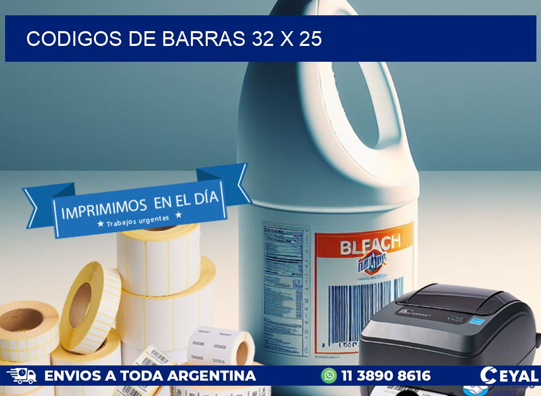 codigos de barras 32 x 25