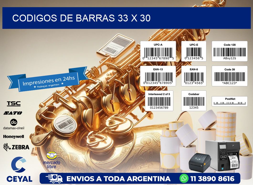 codigos de barras 33 x 30