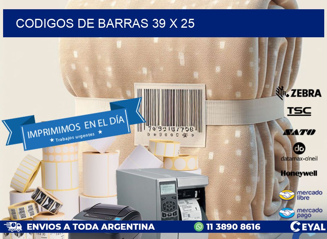 codigos de barras 39 x 25