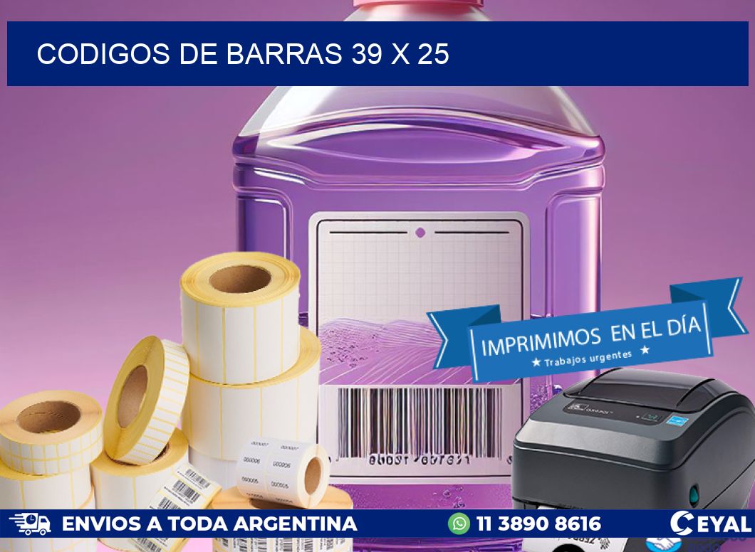 codigos de barras 39 x 25