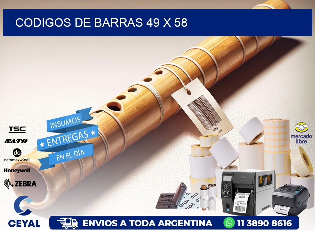 codigos de barras 49 x 58