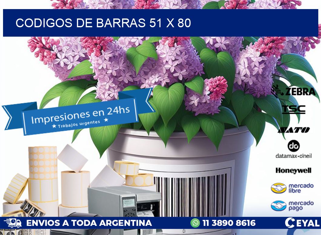 codigos de barras 51 x 80