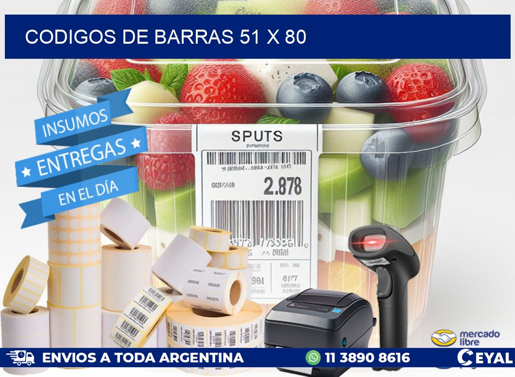 codigos de barras 51 x 80
