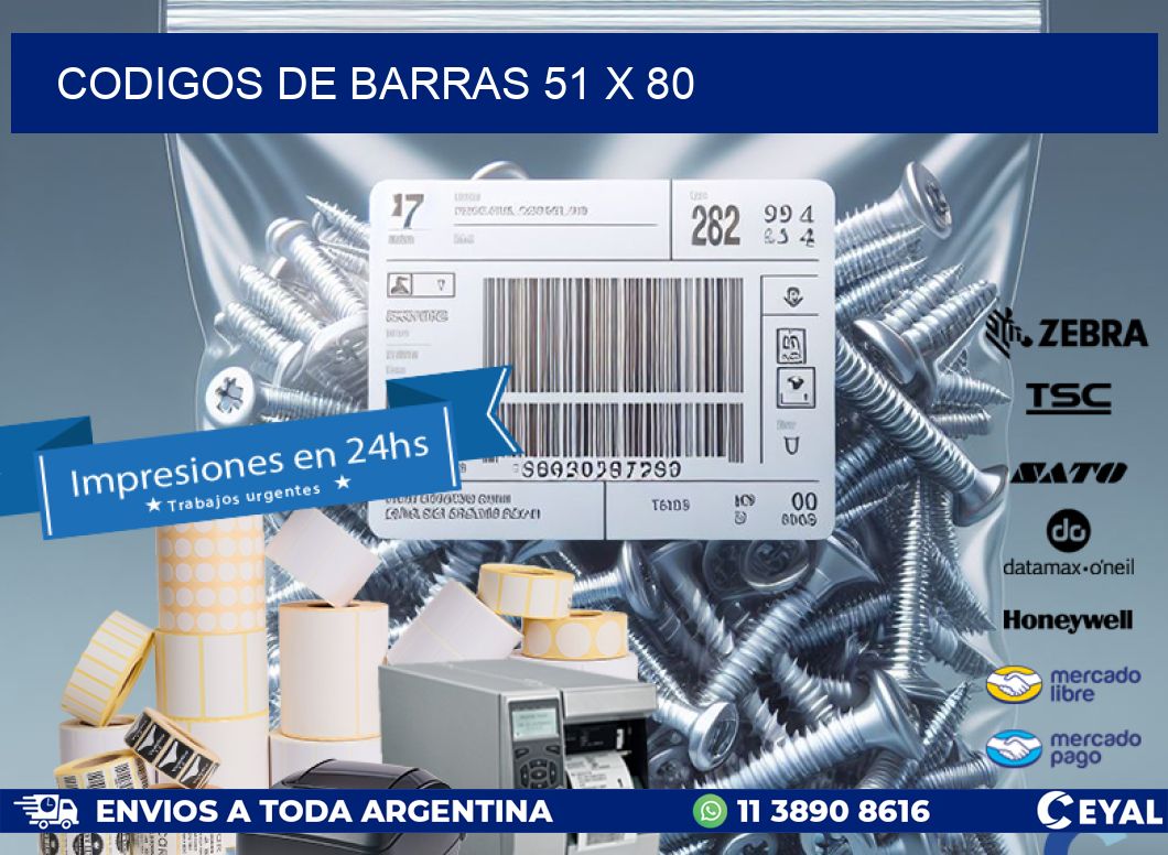 codigos de barras 51 x 80