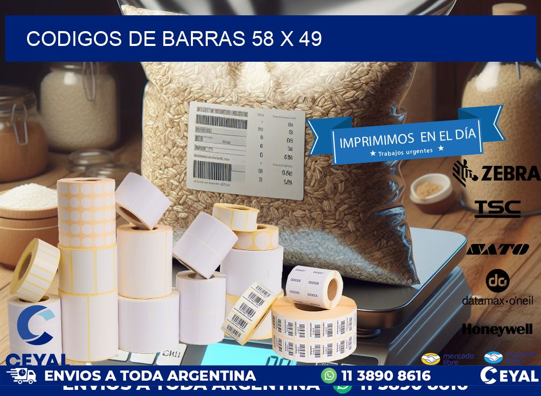 codigos de barras 58 x 49
