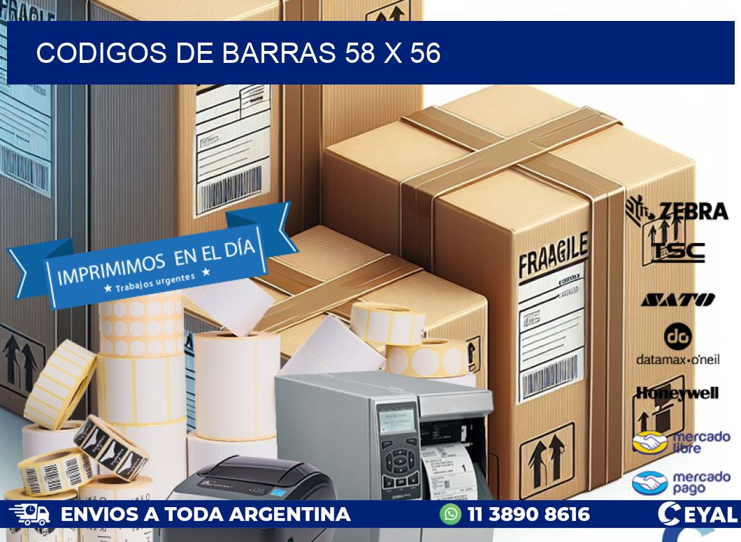 codigos de barras 58 x 56