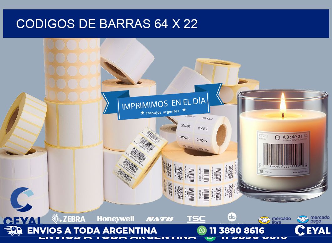 codigos de barras 64 x 22