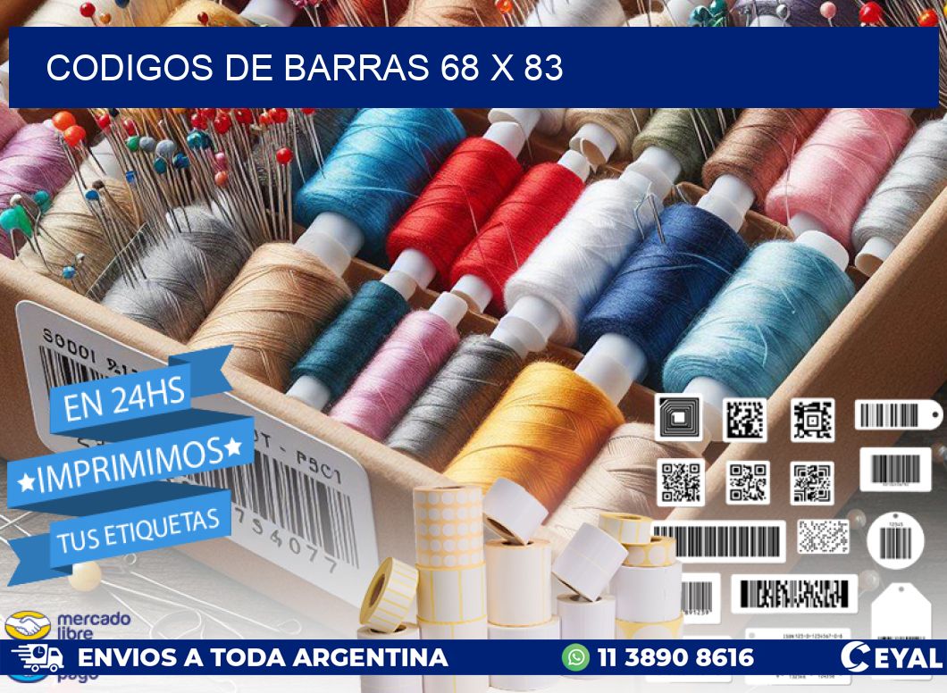 codigos de barras 68 x 83