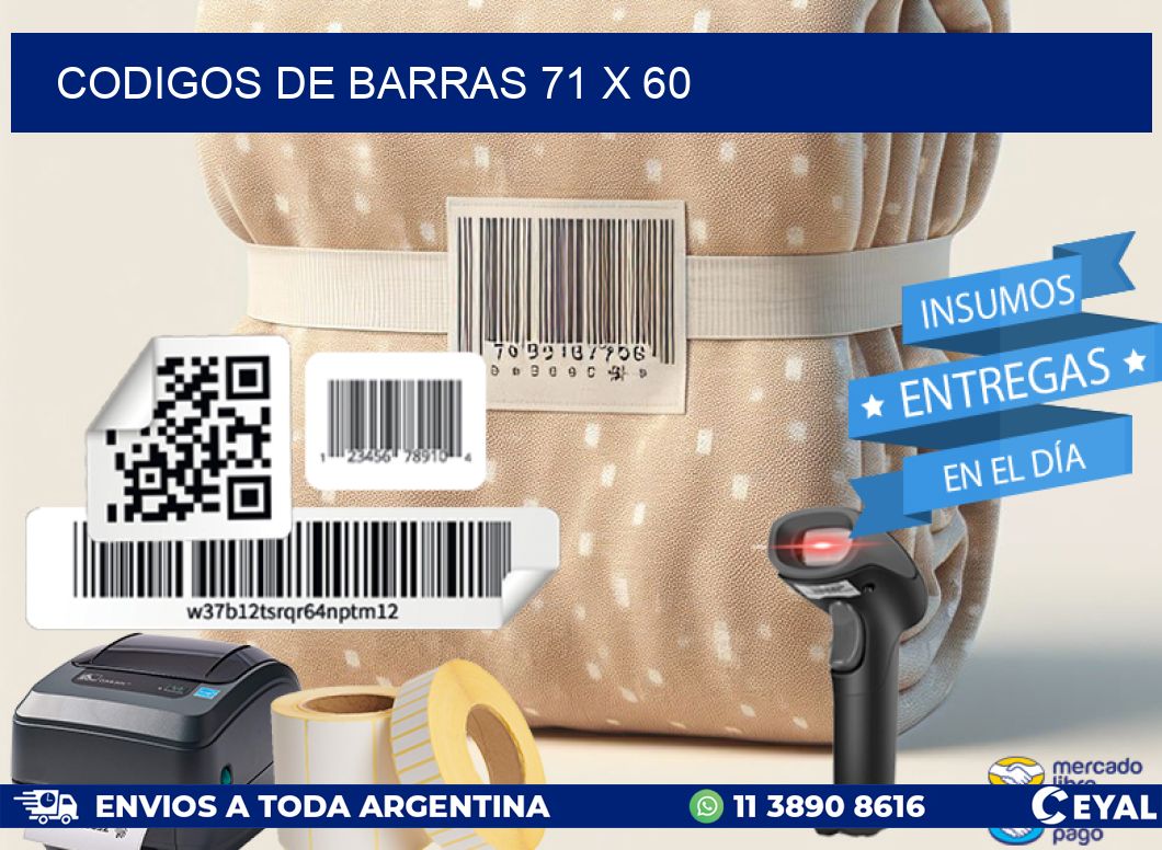 codigos de barras 71 x 60