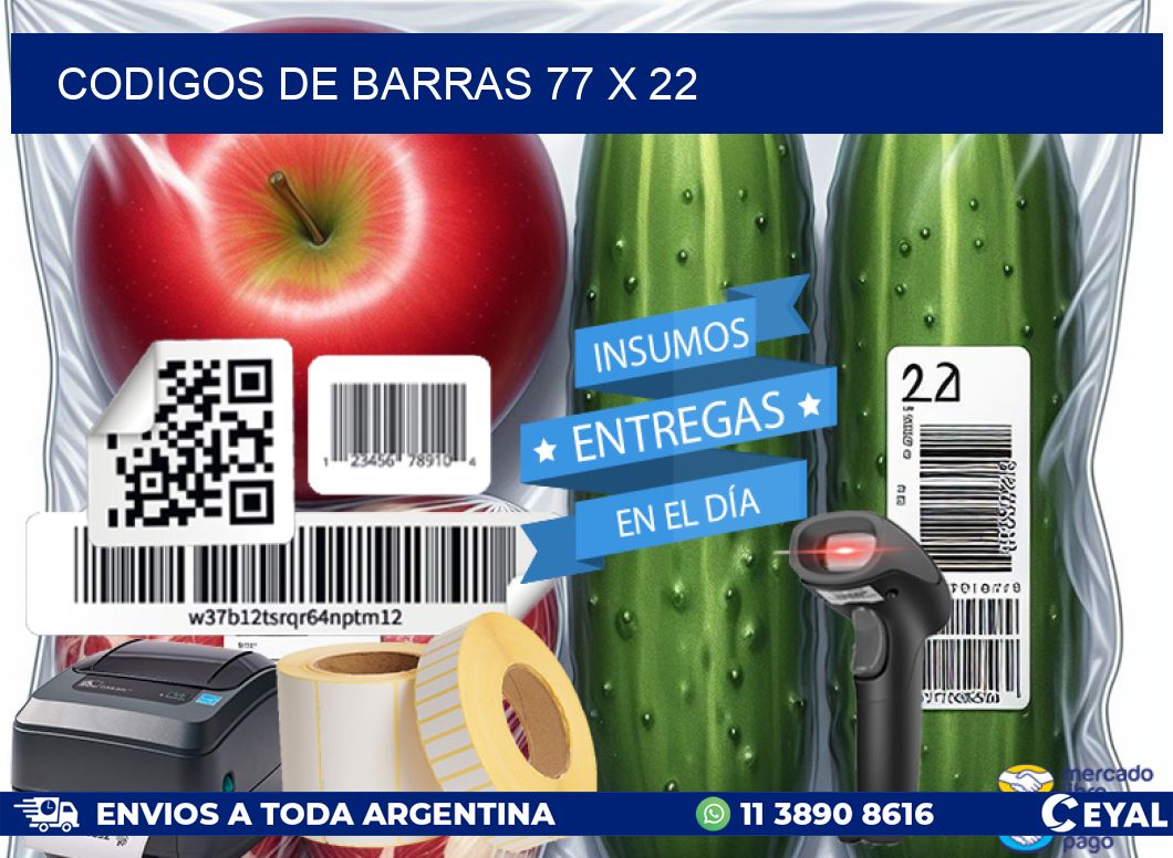 codigos de barras 77 x 22