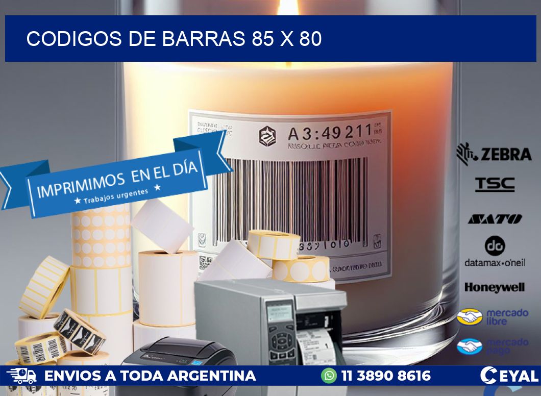 codigos de barras 85 x 80