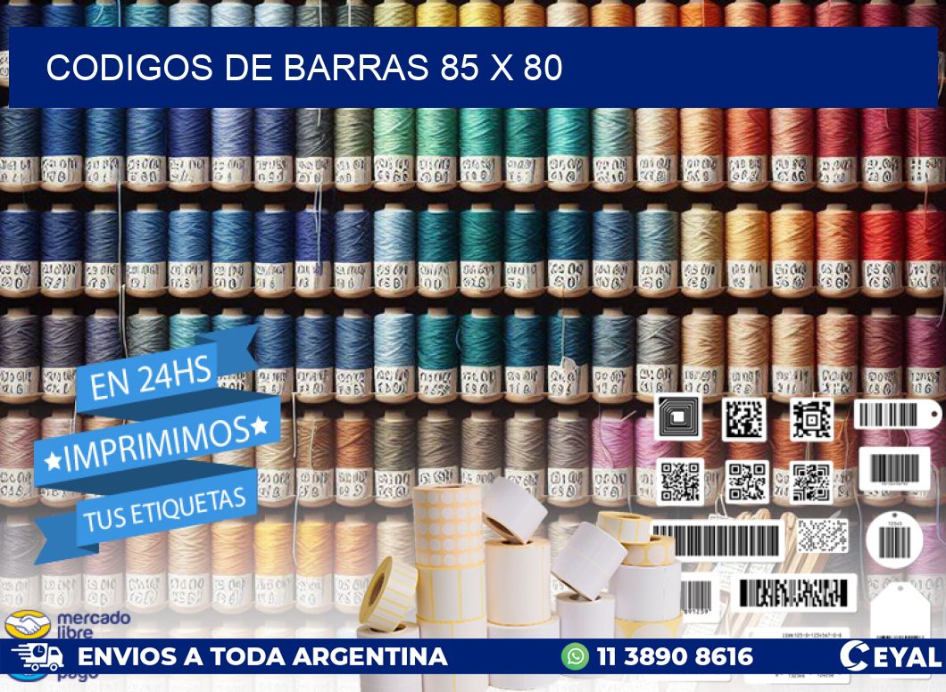 codigos de barras 85 x 80