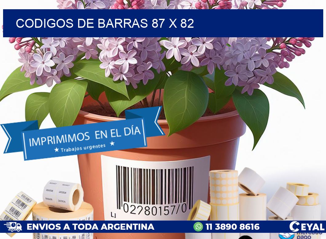 codigos de barras 87 x 82