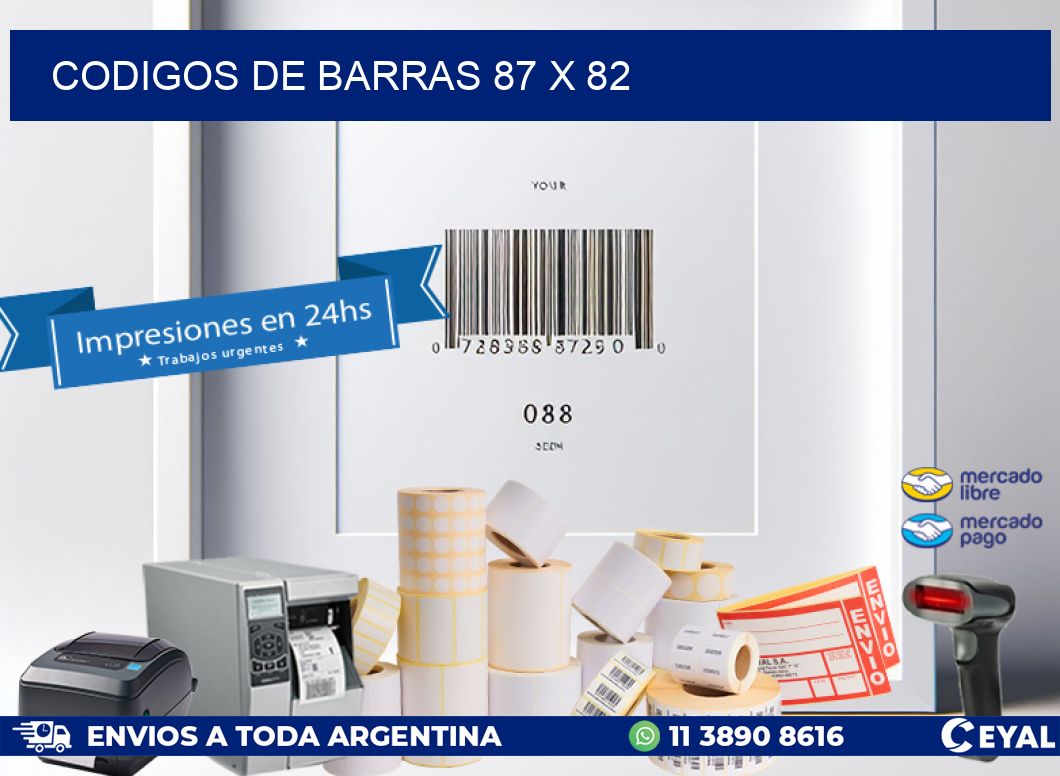 codigos de barras 87 x 82