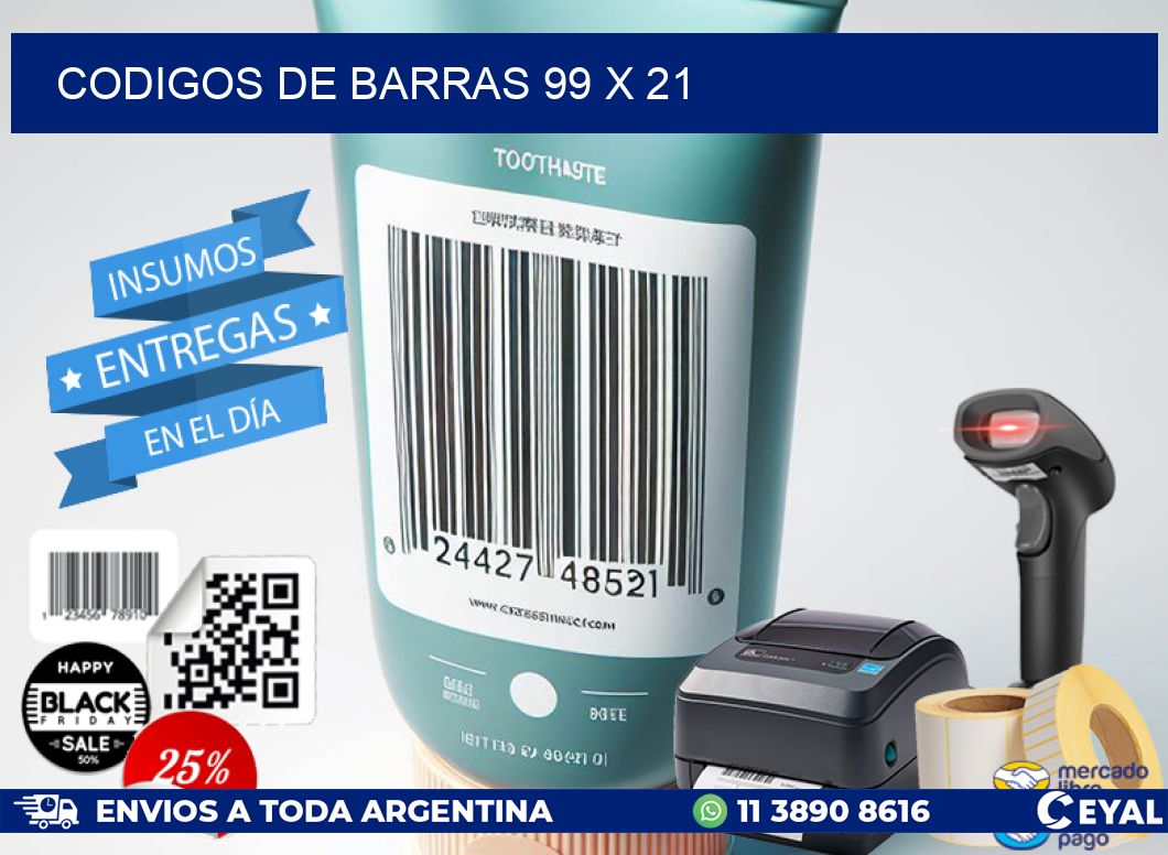 codigos de barras 99 x 21