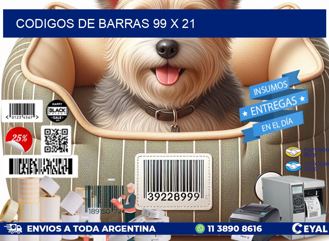 codigos de barras 99 x 21