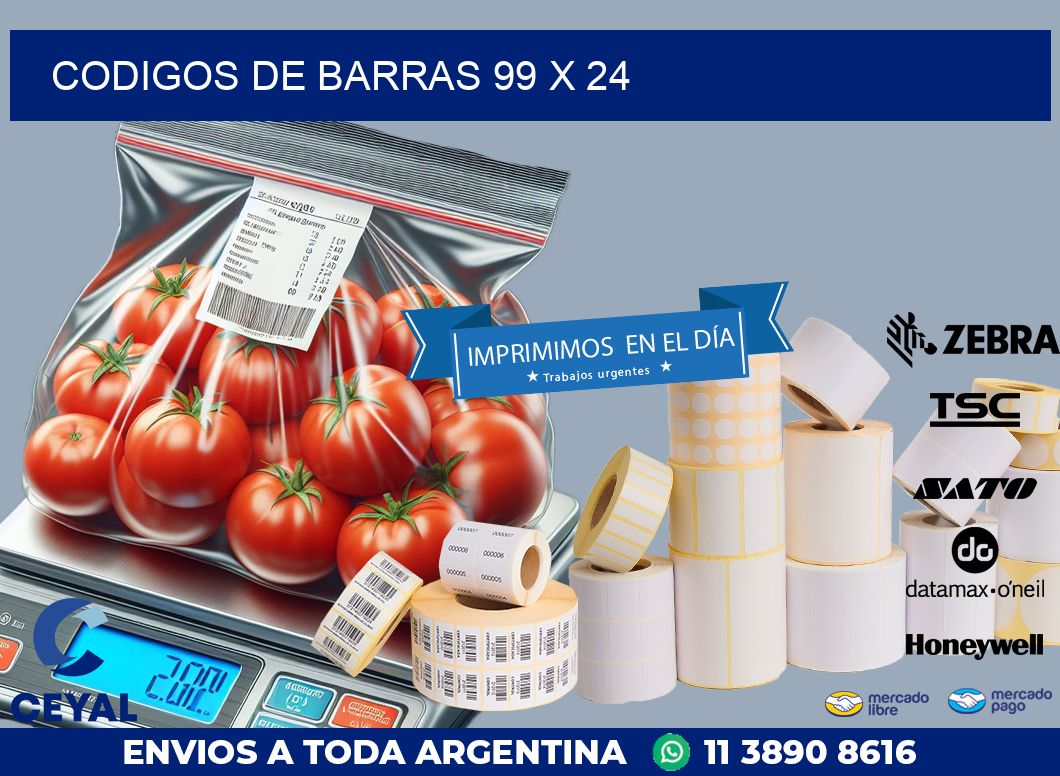 codigos de barras 99 x 24