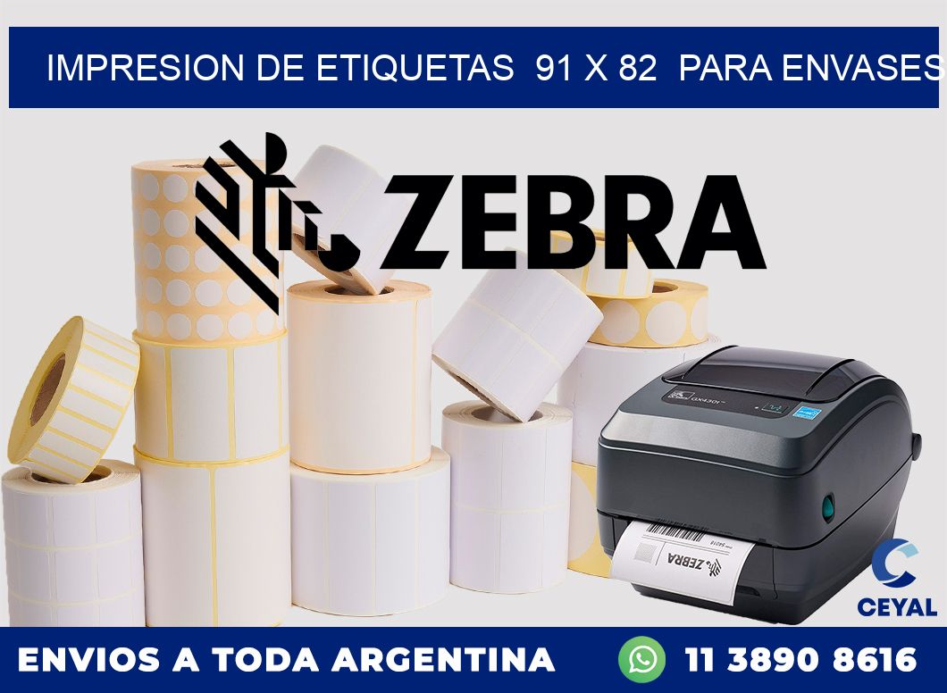 impresion de etiquetas  91 x 82  para envases