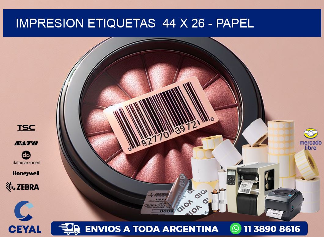 impresion etiquetas  44 x 26 - papel