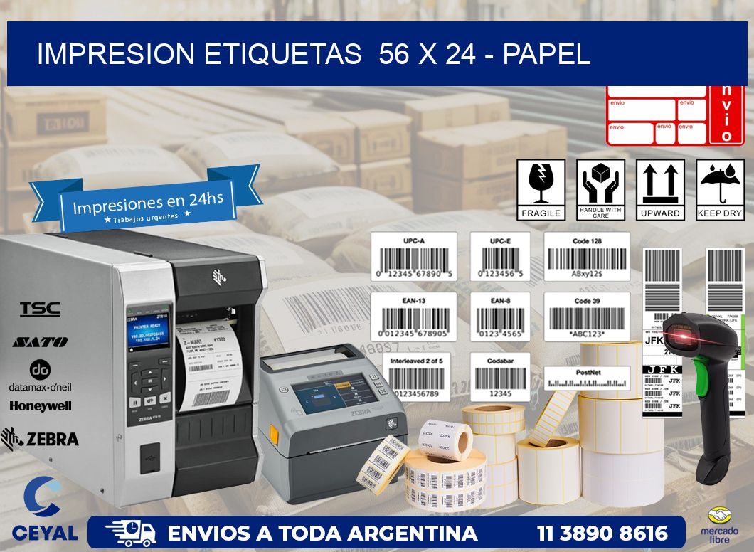 impresion etiquetas  56 x 24 – papel