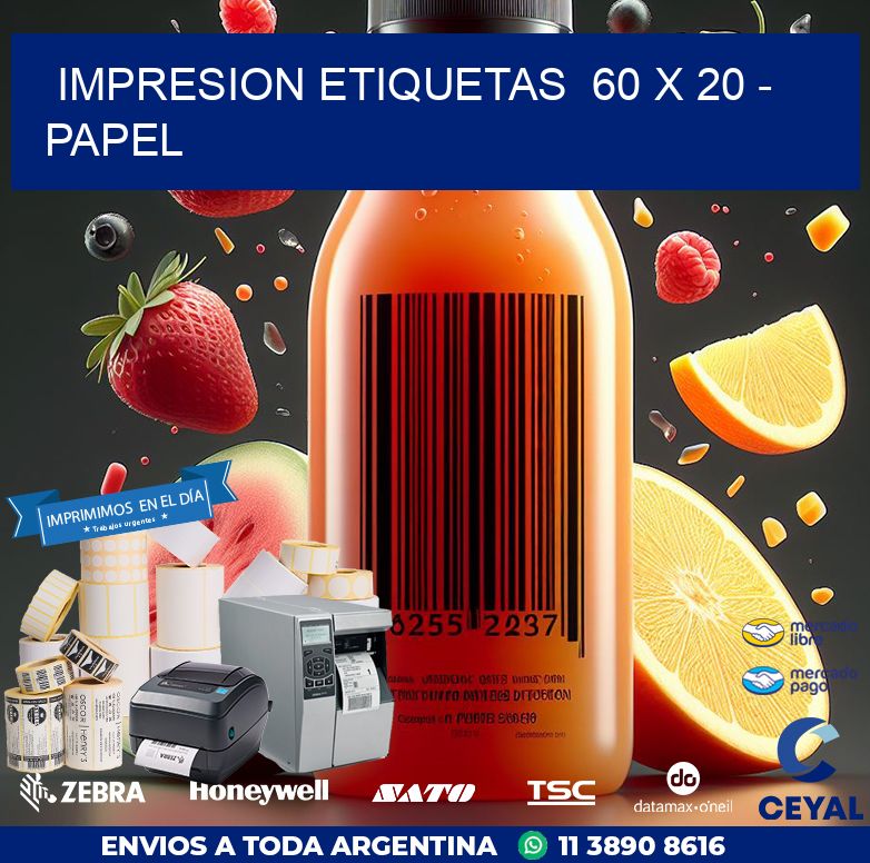 impresion etiquetas  60 x 20 – papel