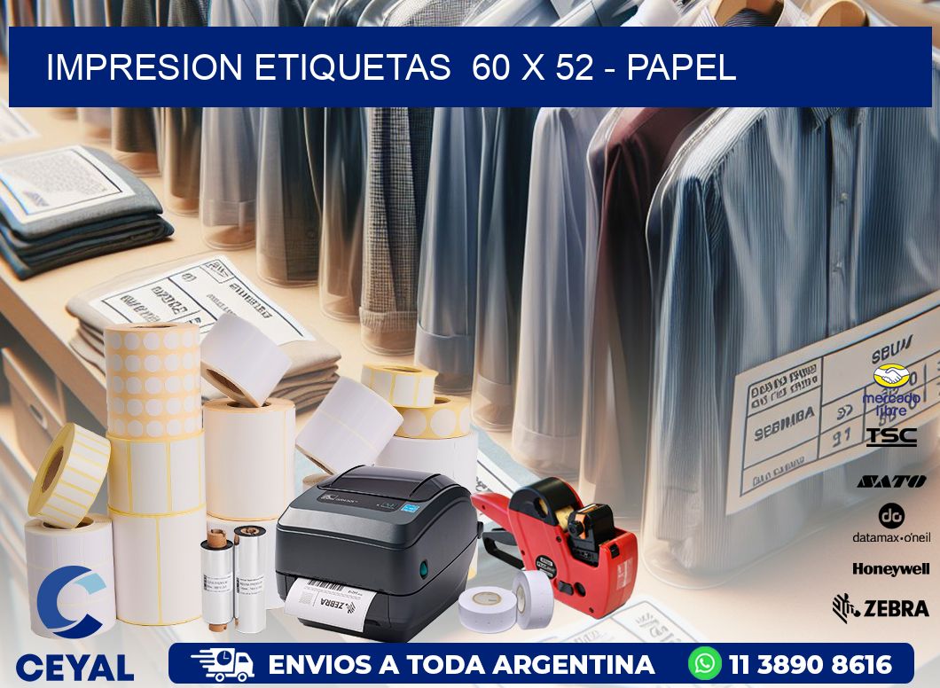 impresion etiquetas  60 x 52 - papel