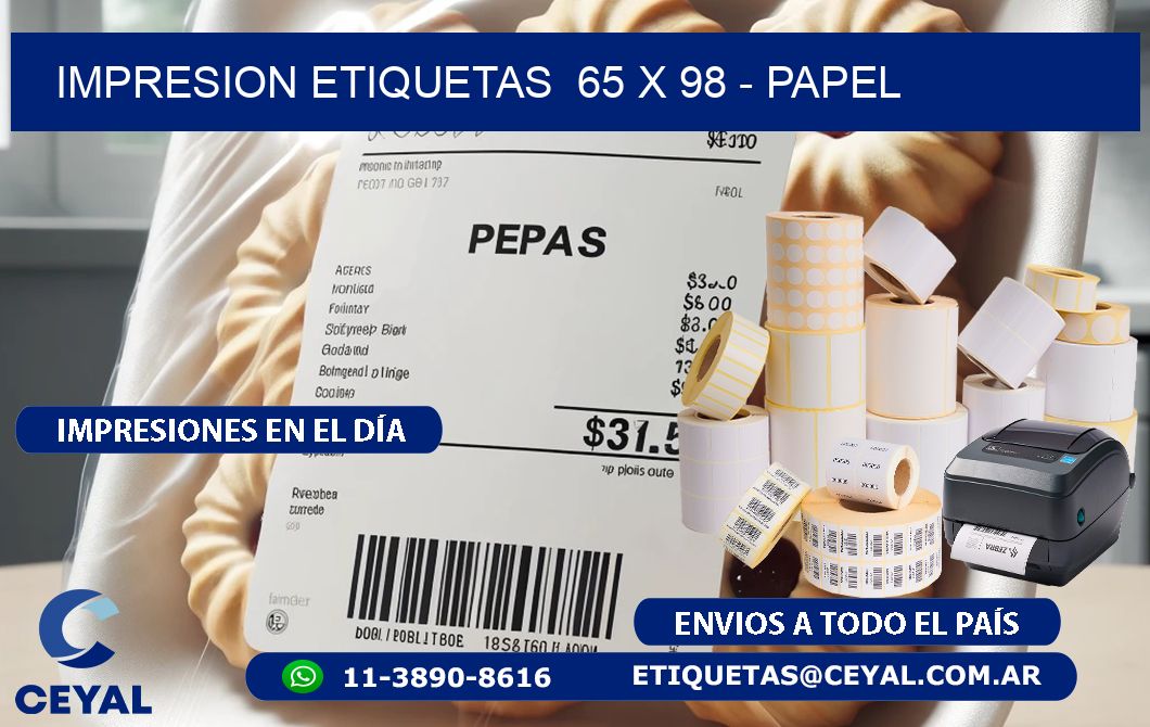 impresion etiquetas  65 x 98 - papel