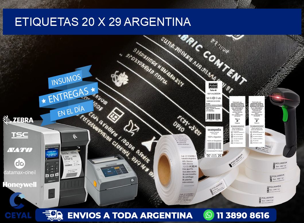 ETIQUETAS 20 x 29 ARGENTINA