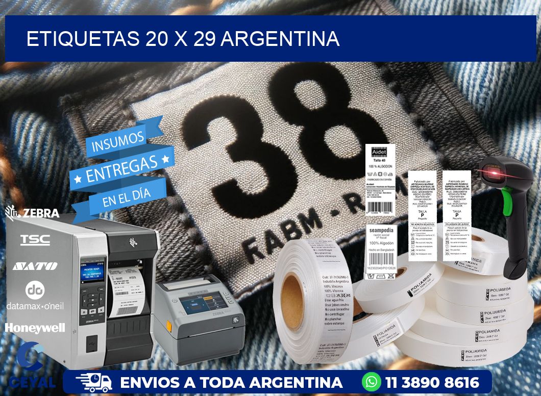 ETIQUETAS 20 x 29 ARGENTINA