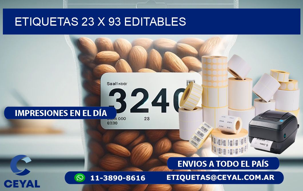 ETIQUETAS 23 x 93 EDITABLES