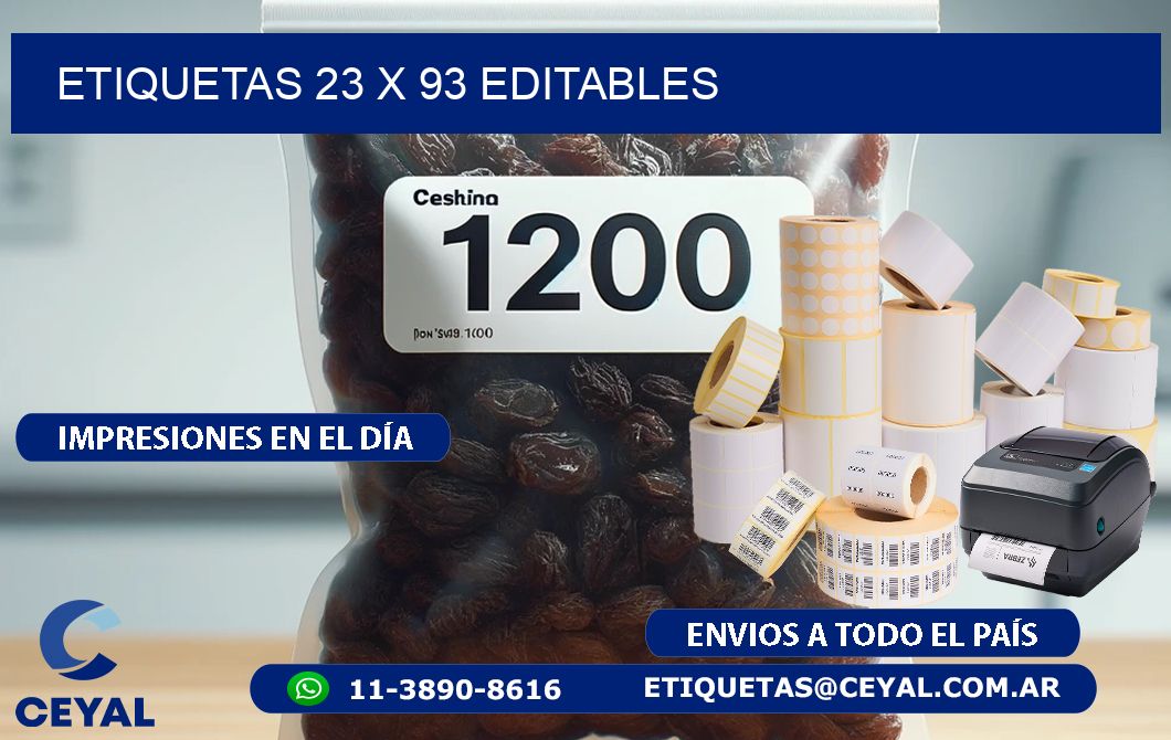 ETIQUETAS 23 x 93 EDITABLES