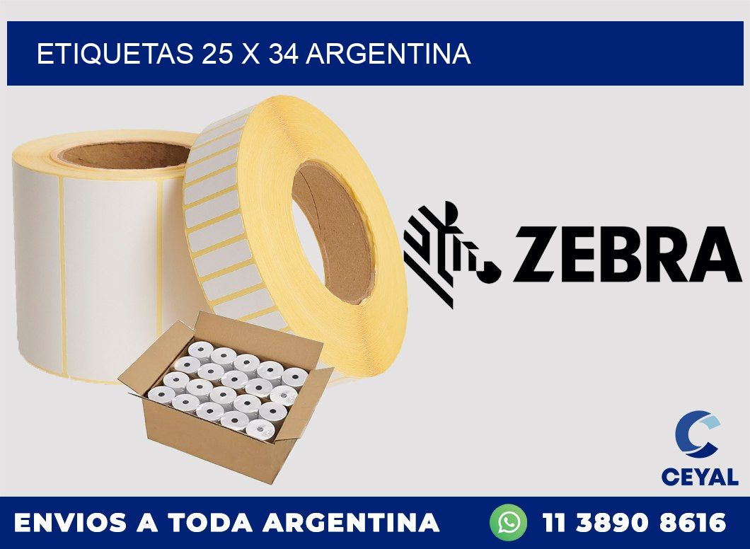 ETIQUETAS 25 x 34 ARGENTINA