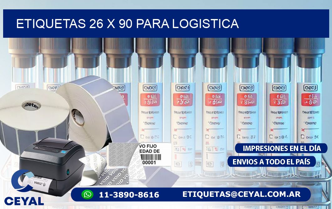 ETIQUETAS 26 x 90 PARA LOGISTICA