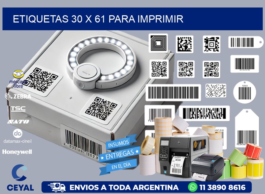 ETIQUETAS 30 x 61 PARA IMPRIMIR