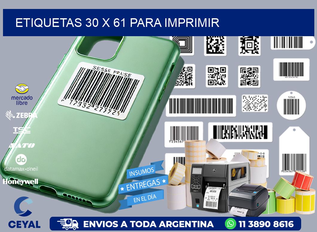 ETIQUETAS 30 x 61 PARA IMPRIMIR