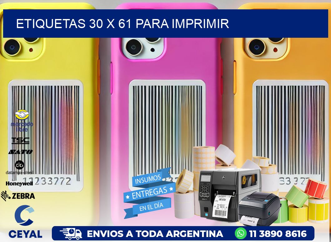 ETIQUETAS 30 x 61 PARA IMPRIMIR