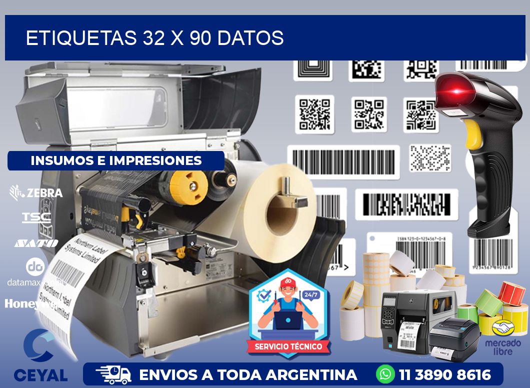 ETIQUETAS 32 x 90 DATOS