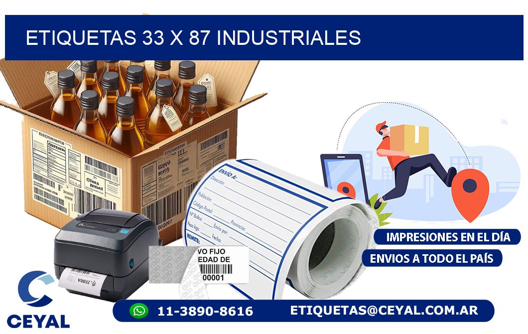ETIQUETAS 33 x 87 INDUSTRIALES