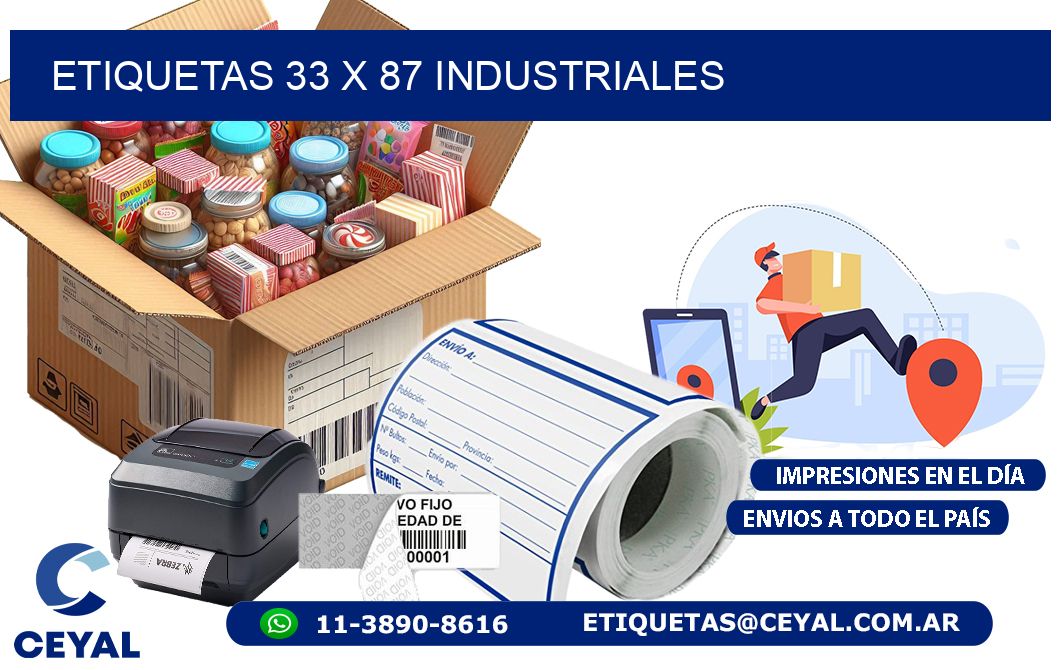 ETIQUETAS 33 x 87 INDUSTRIALES