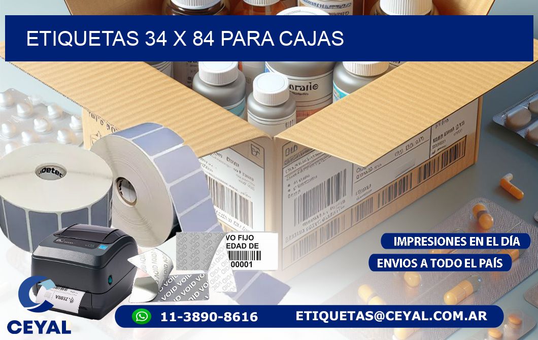 ETIQUETAS 34 x 84 PARA CAJAS