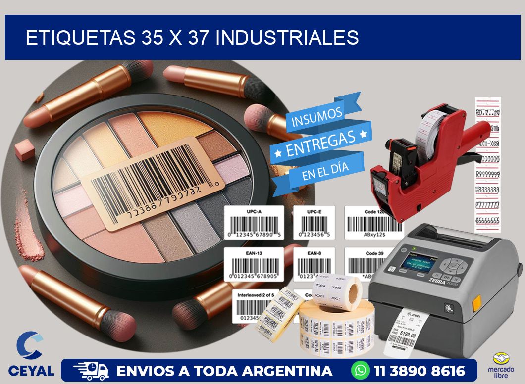 ETIQUETAS 35 x 37 INDUSTRIALES